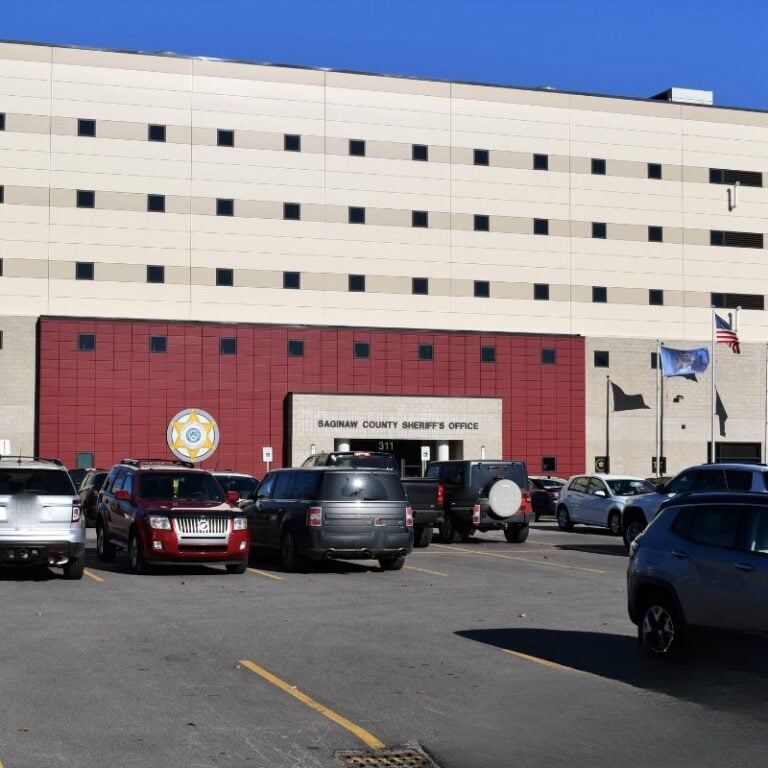 Exterior view of Saginaw County Jail showing brickwork completed by Boettcher Masonry.