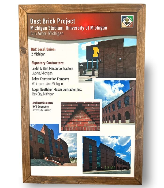 Best Brick Project: University of Michigan Stadium Ann Arbor, MI