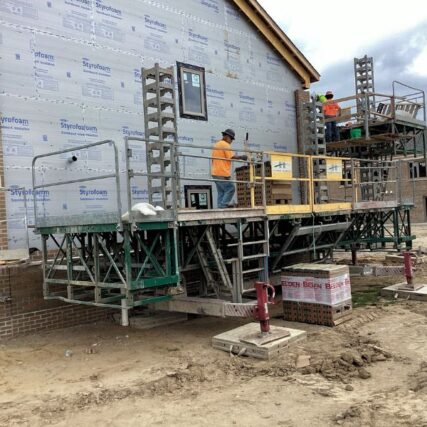 New brick veneer construction at Saginaw Valley State University student housing
