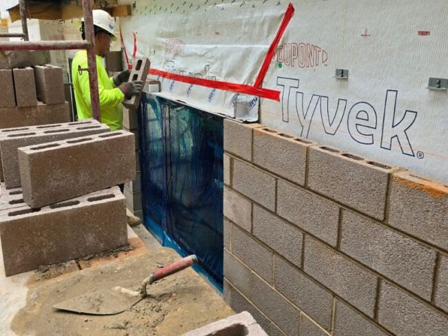 Boettcher Masonry work at Healing Transitions campus expansion in Raleigh